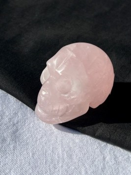 Skull Rose Quartz Small